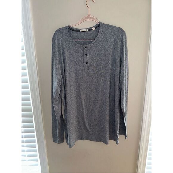 Men’s Gray Tasc Performance Long Sleeve Henley XXL - Picture 1 of 3